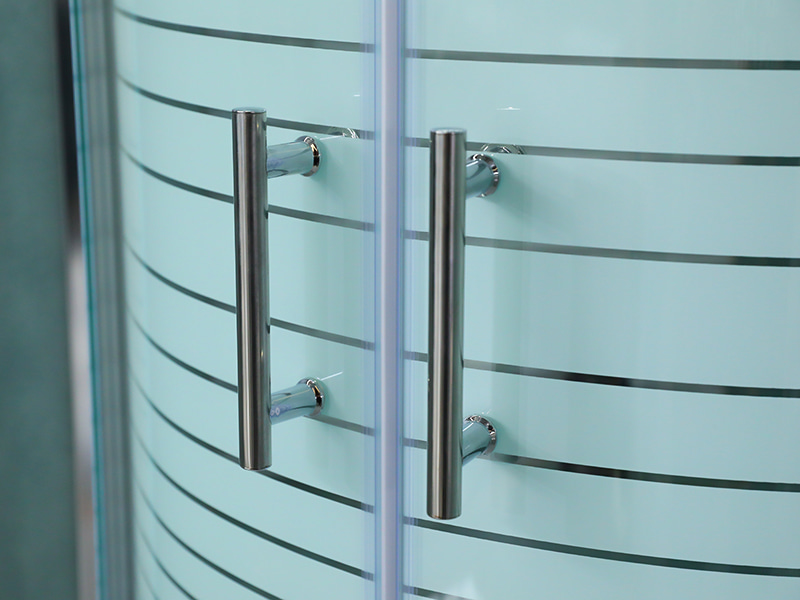 SE PROLAPSIO Shower Claustrum, Vitrum Temperatum Serenum Cum Typographia, Chrome Aluminium Profile, Duplex perforata manubrio cum Tray SE PROLAPSIO Shower Claustrum, Vitrum Temperatum Serenum Cum Typographia, Chrome Aluminium Profile, Duplex perforata manubrio cum Tray