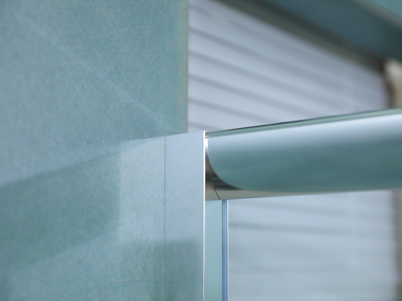 RE Chrome Aluminium Frame Tempered Glass Square Illapsing Shower Clausura Cum Tray RE Chrome Aluminium Frame Tempered Glass Square Illapsing Shower Clausura Cum Tray