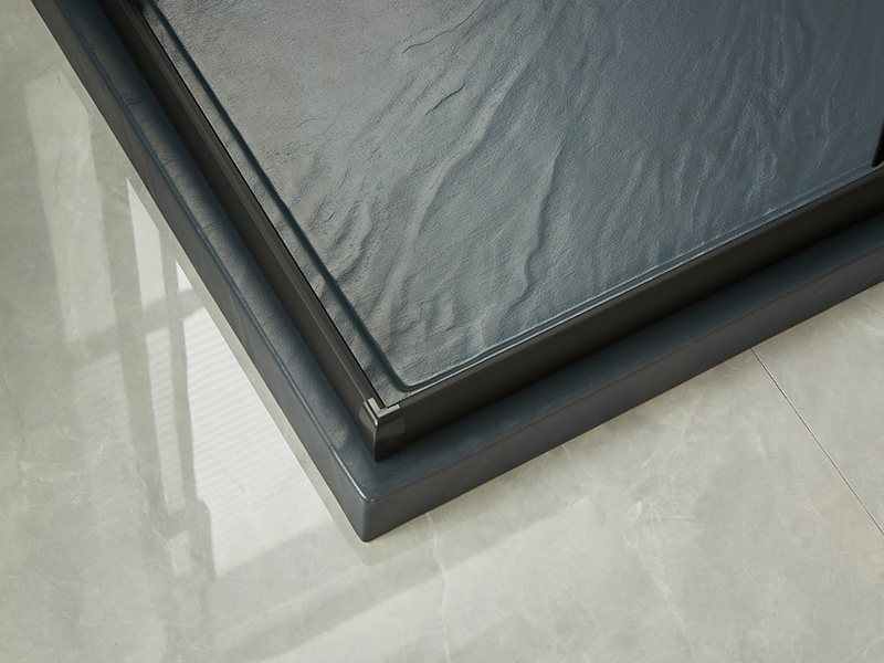 SQ Imber PROLAPSIO Clausura, Vitrum temperatum Serenum, Aluminium Nigrum Profile, Duplex perforata manubrio, cum Tray SQ Imber PROLAPSIO Clausura, Vitrum temperatum Serenum, Aluminium Nigrum Profile, Duplex perforata manubrio, cum Tray