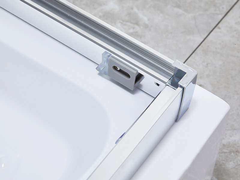 SQ^ Serena Temperata Glass Bathroom Illapsum imbrem clausurae, Cum Tray SQ^ Serena Temperata Glass Bathroom Illapsum imbrem clausurae, Cum Tray