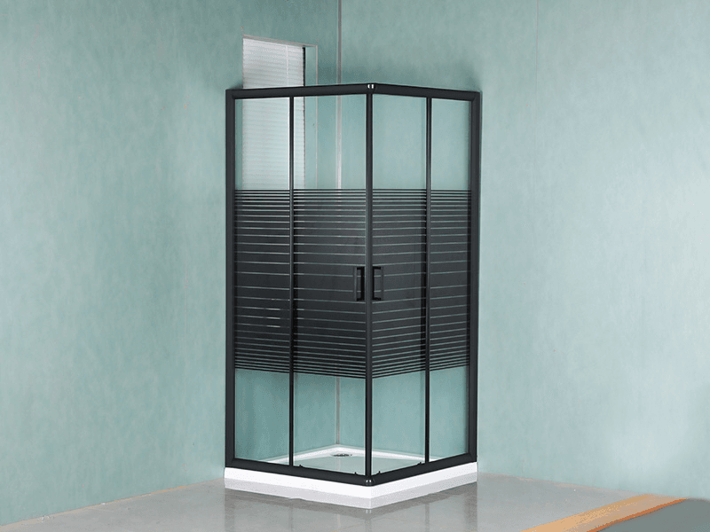 SQ Nigrum Aluminium Profile Square PROLAPSIO imbrem clausura cum duplici foraminibus palpate