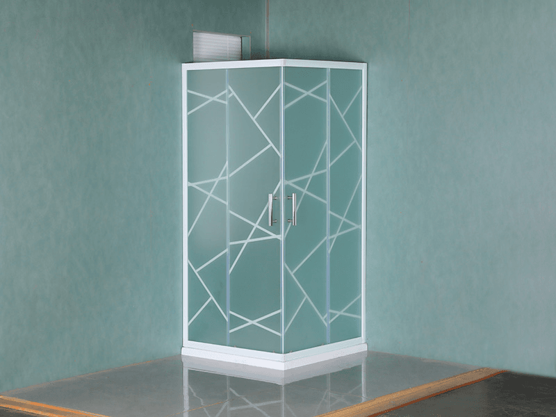SQ Imber lapsus Enclosusre, Matt Tempered Glass Cum Typographia, Alba Aluminium Profile, Palpate Duplex, Tray