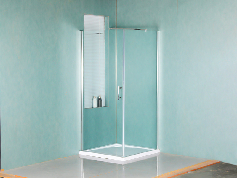 RSQA Pivot Imber clausura, Serena Vitri Temperata, Chrome Aluminium Profile, Duplex foramina palpate, cum Tray